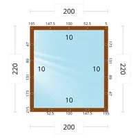 Мягкое окно 200x220 см, для веранды, беседки